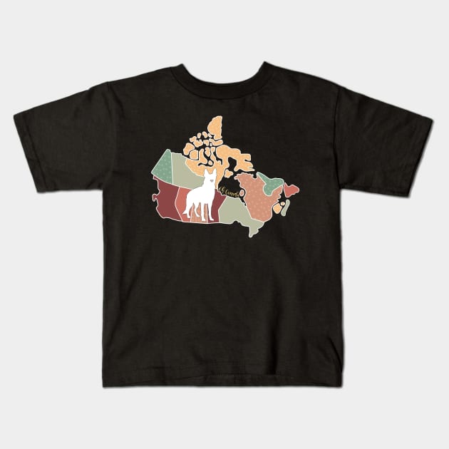 Oh Canada! German Shepherd Kids T-Shirt by Inugoya